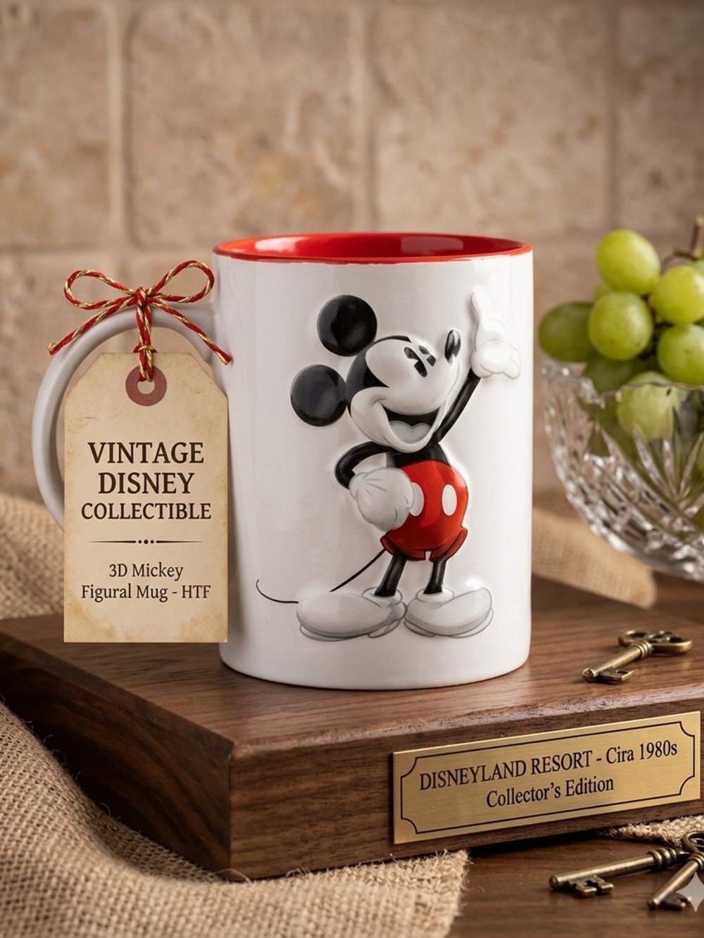Collectible 3D raised Disney Mickey Mouse
Jerry Leigh MUG Red & White Like New
